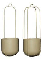 Donice - Doniczki wiszące Lu komplet 2 szt., khaki, Hübsch - miniaturka - grafika 1