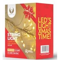 Ozdoby bożonarodzeniowe - Łańcuch złoty FOREVER TF1 GAŁĄZKA 480LED ciepłe białe 3m - miniaturka - grafika 1