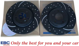 Przednie klocki Ultimax2 + NAWIERCANE NACINANE tarcze hamulcowe 325mm EBC seria GD Lincoln MKS 2010-2012 - Tarcze hamulcowe - miniaturka - grafika 5