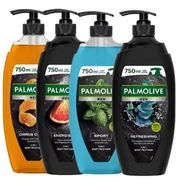 Kosmetyki do kąpieli - Palmolive Men, Zestaw Żel Pod Prysznic 3w1, 4x750ml - miniaturka - grafika 1