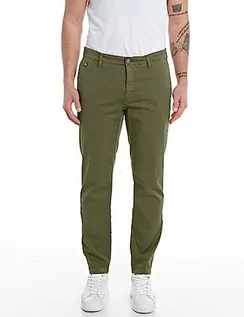 Spodnie męskie - Replay Benni X-lite Plus spodnie męskie, 936 Mud Green, 34W / 30L - grafika 1