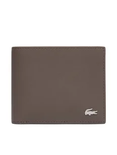 Lacoste Portfel męski NH1115FG Brązowy - Portfele - miniaturka - grafika 1