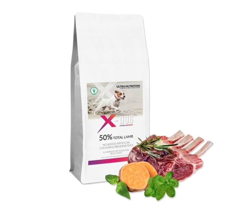 X-DOG GF ADULT M/L JAGNIĘCINA BATAT I ŻURAWINA 2KG
