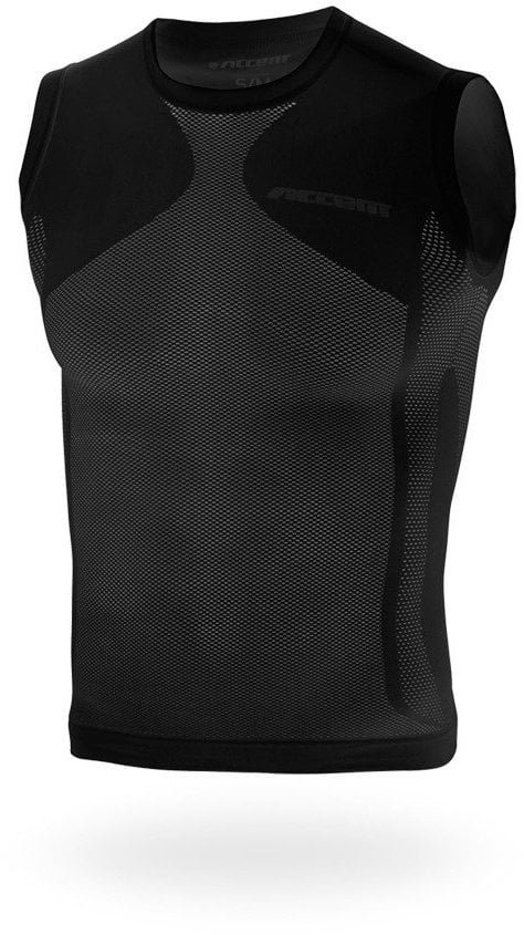 Podkoszulek bez rękawów Apis, czarny-uszkodzona siateczka-przód S/M