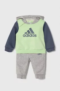 Dresy i komplety dla chłopców - adidas dres niemowlęcy kolor zielony - grafika 1