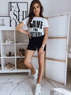 Dresy damskie - Komplet damski SAVE II czarny Dstreet AY0579-S - miniaturka - grafika 1