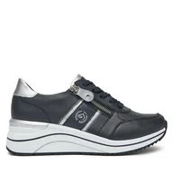 Sneakersy damskie - Sneakersy Remonte D0T04-14 Czarny - miniaturka - grafika 1