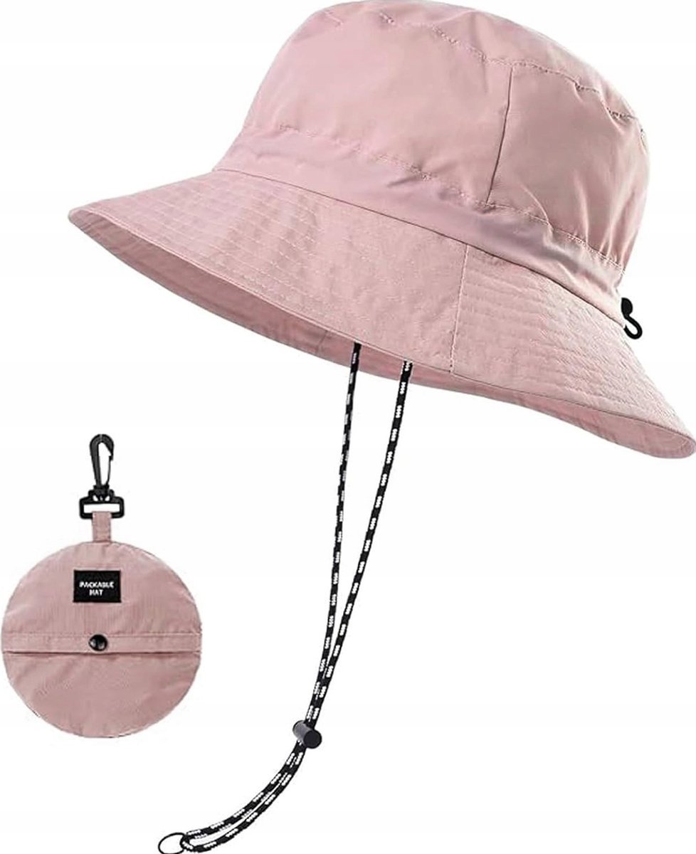 KAPELUSZ RYBACKI UNISEX RÓŻOWY WODOODPORNY LETNI SZYBKOSCHNĄCY CZAPKA