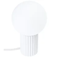 Lampy stojące - Biała ryflowana lampka nocna - K601-Buble - miniaturka - grafika 1