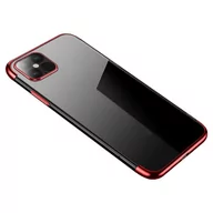Etui i futerały do telefonów - Hurtel Clear Color case żelowy pokrowiec etui z metaliczną ramką Samsung Galaxy A22 4G czerwony - miniaturka - grafika 1