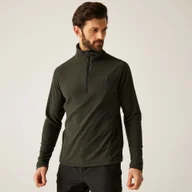 Bluzy sportowe męskie - Regatta Polar męski z suwakiem 1/2 Montes Zielony, Rozmiar: 2XL - miniaturka - grafika 1