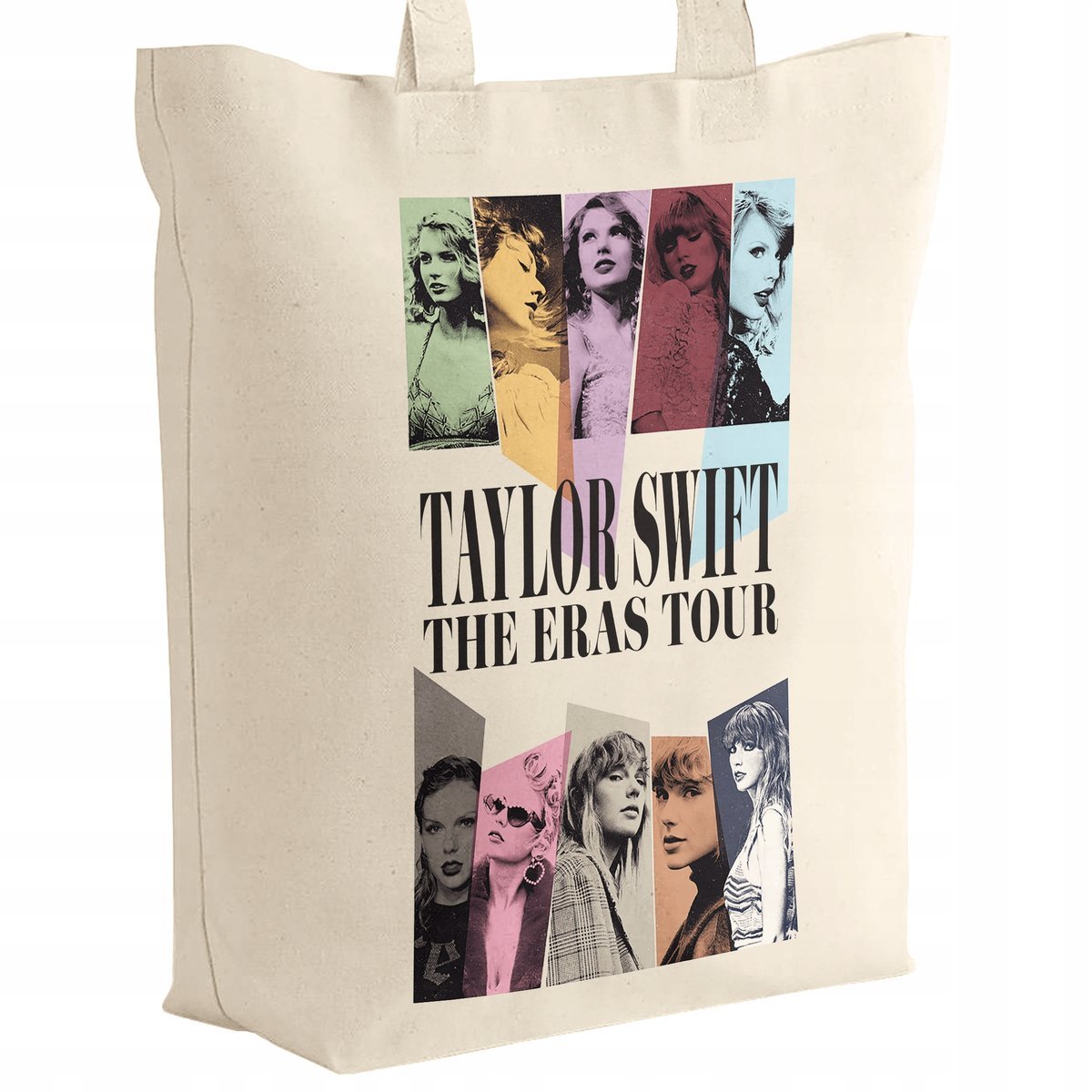 Torba bawełniana na zakupy 42x38 z dnem Taylor Swift The Eras Tour