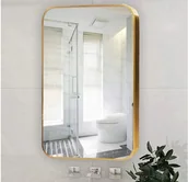 Lustra - Lustro LOFT 40x60cm złote ście - miniaturka - grafika 1