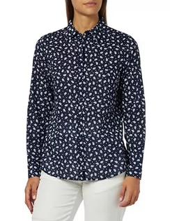 Koszule męskie - United Colors of Benetton Koszula męska, Ciemny Niebieski Kwiatowy Wzór 67l, XL - grafika 1