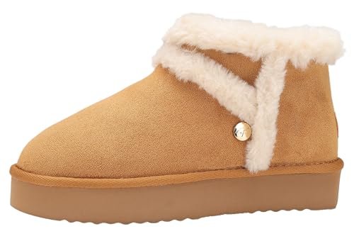 KangaROOS Damskie śniegowce K-UW Platforma, Tan, 37 EU, Tan, 37 EU
