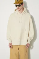 Bluzy męskie - Vans bluza bawełniana Premium Standards Baggy Fleece Po LX męska kolor beżowy z kapturem gładka VN000GVSCHW1 - miniaturka - grafika 1