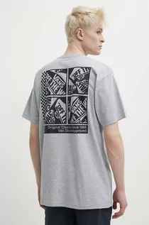 Koszulki męskie - Vans t-shirt bawełniany męski kolor szary z nadrukiem - grafika 1