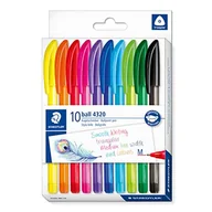 Długopisy - Staedtler 4320 MC10 ST Długopisy, Wielokolorowy, 10 Sztuk - miniaturka - grafika 1