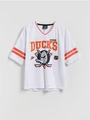 Koszulki dla chłopców - Reserved - T-shirt NHL Anaheim Ducks - biały - miniaturka - grafika 1