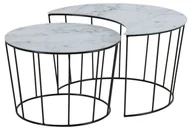 Ławy i stoliki kawowe - D2 Zestaw stolików Sunmoon marmur Zestaw stolików Sunmoon marmur - miniaturka - grafika 1
