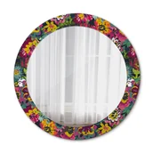 Lustra - Lustro do Makijażu Malowane kwiaty 70cm - miniaturka - grafika 1