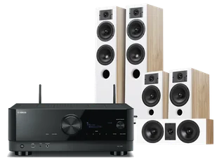 Kino domowe Yamaha RXV-6A (czarny)+ Diva 5 (dąb) +Diva 3 (dąb) + Diva 7 (dąb) - Kino domowe - miniaturka - grafika 1