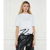 Koszulki i topy damskie - Karl Lagerfeld T-shirt SIGNATURE HEM T | Regular Fit - miniaturka - grafika 1