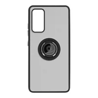 Etui i futerały do telefonów - Etui Samsung Galaxy S20 FE Bi-materiał Metal Ring Function Stand czarne - miniaturka - grafika 1