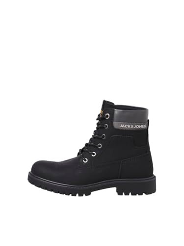 JACK & JONES Jfwfinius Nubuck Boot męskie buty sznurowane PU, Anthracite Detail Logo, 40 EU