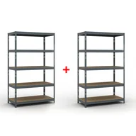 Regały biurowe - B2B Partner Regał półkowy 2000 x 1200 x 600 mm, nośność 280 kg 1+1 GRATIS 540051 - miniaturka - grafika 1