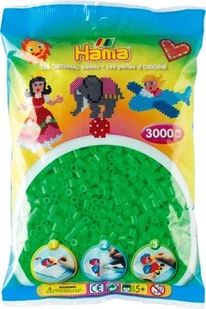 Hama 201-42 - neon zielony fluo - 3000 koralików midi - Prace ręczne dla dzieci - miniaturka - grafika 1