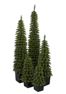 Choinki - Choinka sztuczne Świerk Zakopiański Slim W Czarnej Kwadratowej Donicy 80  cm - miniaturka - grafika 1