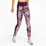 Spodnie sportowe damskie - Legginsy damskie Puma  Run 5K Graphic High Waist 7/8 Tight Grape Wine M - miniaturka - grafika 1