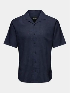 Only & Sons Koszula Caiden 22025116 Granatowy Slim Fit - Koszule męskie - miniaturka - grafika 1