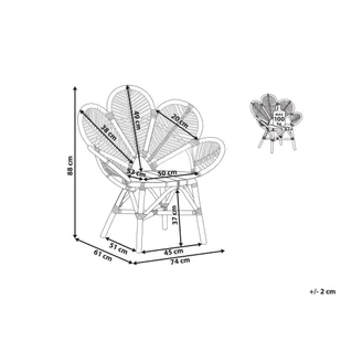 Fotel paw rattanowy naturalny FLORENTINE II - Fotele - miniaturka - grafika 10