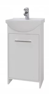 Szafka z umywalką biała 45cm - Szafki łazienkowe - miniaturka - grafika 1