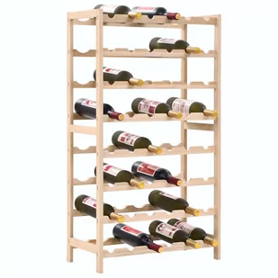 vidaXL Stojak na wino z drewna cedrowego, 57,5 x 28 x 102 cm - Stojaki na wino - miniaturka - grafika 1