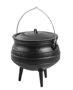 Kociołek afrykański z pokrywą, żeliwny, 6 L - Kociołki - miniaturka - grafika 1