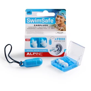 Alpine swimsafe  zatyczki do uszu do pływania i przed wodą, gratis miniboxx 111.21.450 - Akcesoria do nagłośnienia - miniaturka - grafika 1