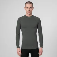 Koszulki sportowe męskie - Męski longsleeve termoaktywny BRUBECK EXTREME THERMO - szary - miniaturka - grafika 1