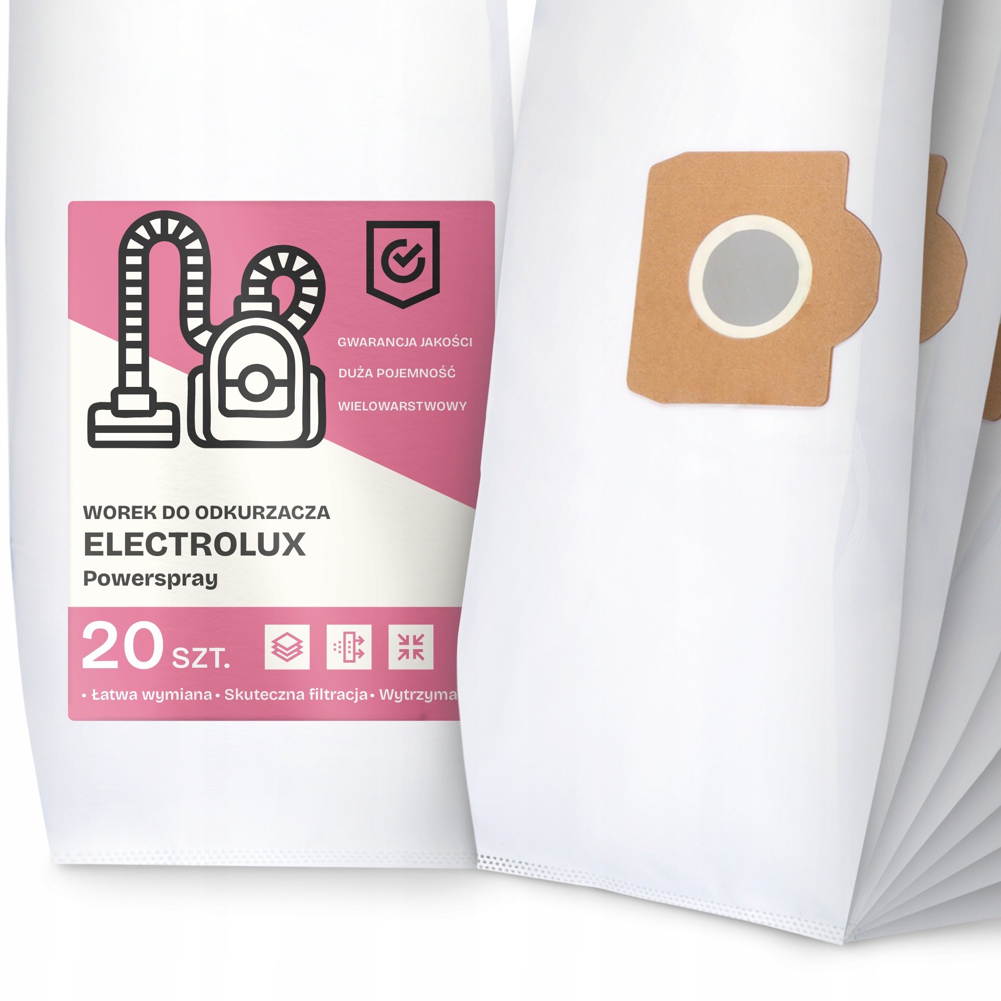 20x Worek do Odkurzacza Electrolux Powerspray Syntetyczny Pojemny Worki