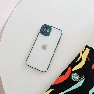 Milky Case silikonowe elastyczne półprzezroczyste etui do Samsung Galaxy A22 4G ciemnozielony - Etui i futerały do telefonów - miniaturka - grafika 2
