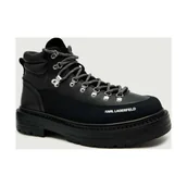 Buty trekkingowe męskie - Karl Lagerfeld Skórzane buty trekkingowe MILES HIKER - miniaturka - grafika 1