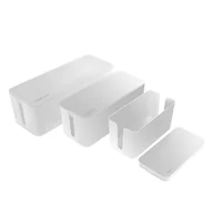 Maskownice do kabli - LogiLink Cable Box zestaw biały - miniaturka - grafika 1