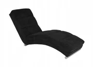 Szezlongi - Szezlong Lenor czarny elegancki plecionka/struktura - wygodny i stylowy do salonu - miniaturka - grafika 1