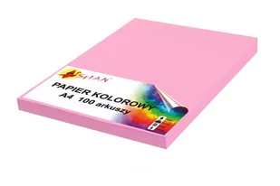 Papier kolorowy A4 120g różowy landrynkowy 100 arkuszy - Szkolne artykuły papiernicze - miniaturka - grafika 1