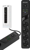 Listwy zasilające - Listwa Przeciwprzepięciowa Zasilająca Przedłużacz 4x 230v 4x Usb 2x Type-c / Power Strip P-04 - miniaturka - grafika 1