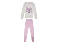 Piżamy damskie - Barbie Piżama damska z bawełną z kolekcji Barbie (koszulka + spodnie) (Szary/różowy, L) - miniaturka - grafika 1