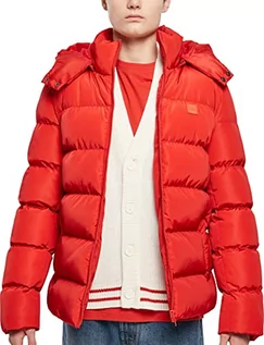 Kurtki męskie - Urban Classics Męska kurtka puchowa z kapturem, kurtka zimowa, pikowana kurtka z podszewką z odpinanym kapturem w wielu kolorach, rozmiary S - 5XL, Hugered, 4XL - grafika 1