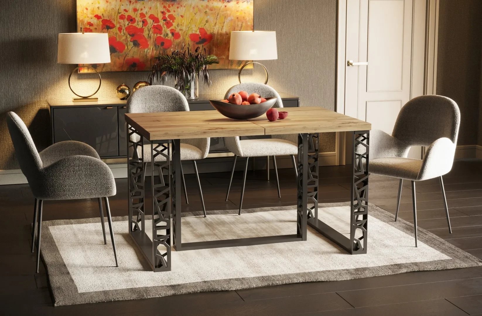 Stół rozkładany EWEREST MAX 130250x85 dąb wotan ENDO